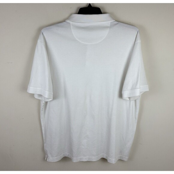 Men’s Untuck It Polo Shirt / White / Short Sleeve / Size XXL - Picture 4 of 5